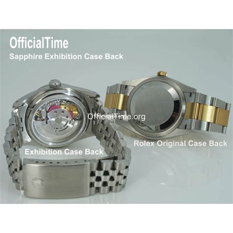 rolex clear back case|Rolex transparent caseback.